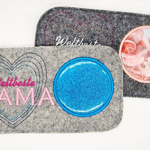 Stickdatei Mug Rug Mama ITH Tassenteppich