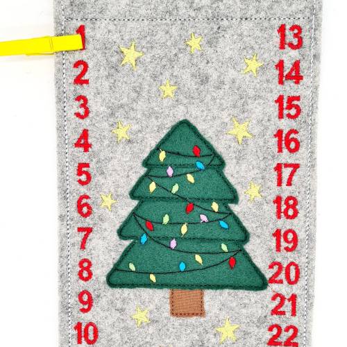 Stickdatei Adventskalender Tannenbaum ITH