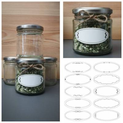 6 Einmachgläser / Vorratsgläser inkl. 10 Etiketten | 200 ml