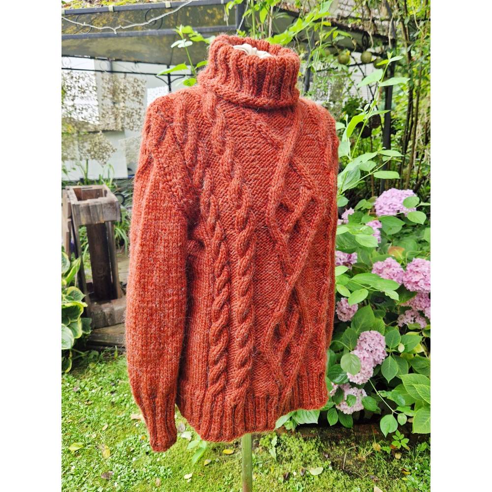 Pullover mit Alpaka***M/L**Lagenlook**Unikat**Handmade
