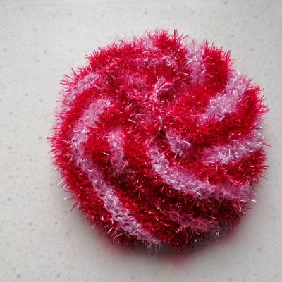 Duschschwamm, Badeschwamm, Peelingschwamm, gestrickt