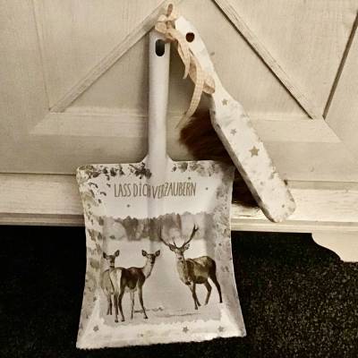 Kehrbesen Set - handmade - einzigartiges Geschenk - Unikat - Hirschpaar Lass Dich Verzaubern