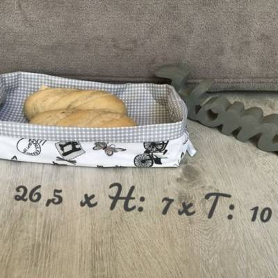 Utensilo  Brötchenkorb Brotkorb Aufbewahrung  Geschenk  Unikat - Vintage grau