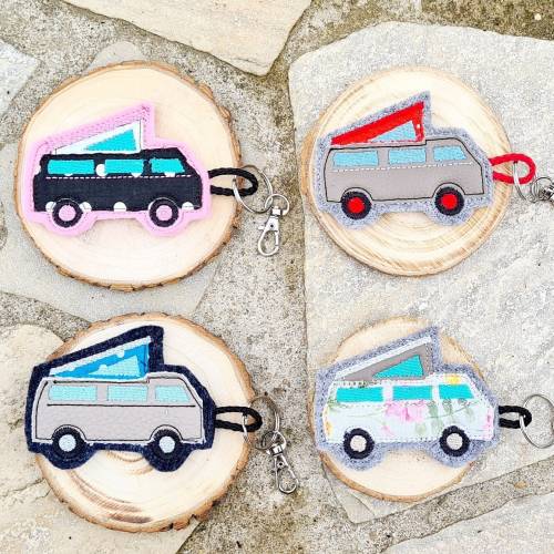 Stickdatei Anhänger Camping Bus Van Transporter Camper