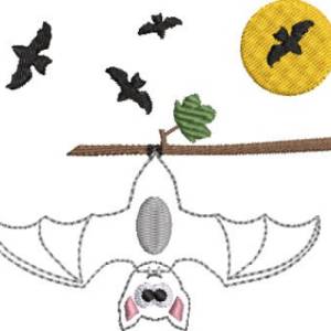 Stickdatei Fledermaus Halloween 10x10 15x15 20x20 Bild 2
