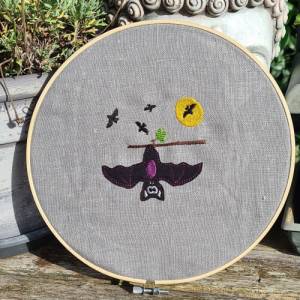 Stickdatei Fledermaus Halloween 10x10 15x15 20x20 Bild 4