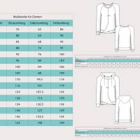 PDF Schnittmuster Damen Pullover oder Hoodie Größe 32-62 mit Twist/Knoten, Kapuze oder Rundhals, deutsche Nähanleitung Bild 2