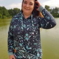 PDF Schnittmuster Damen Pullover oder Hoodie Größe 32-62 mit Twist/Knoten, Kapuze oder Rundhals, deutsche Nähanleitung Bild 4