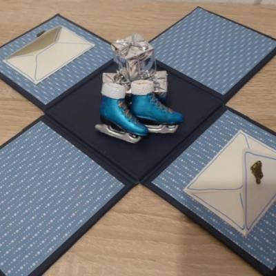 Geldgeschenkverpackung - Schlittschuh