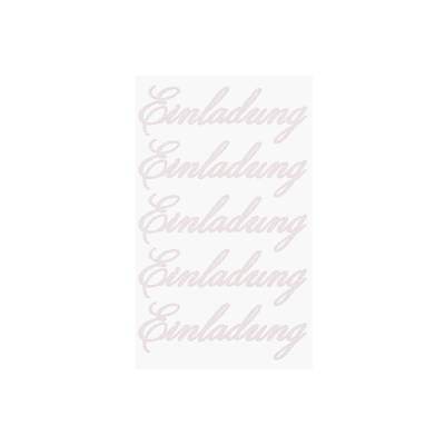 Glittersticker Einladung weiß 5 Stück
