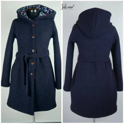 Dicker Damen BIO Walk Mantel / Jacke Jumi Blau Dunkelblau Navy 