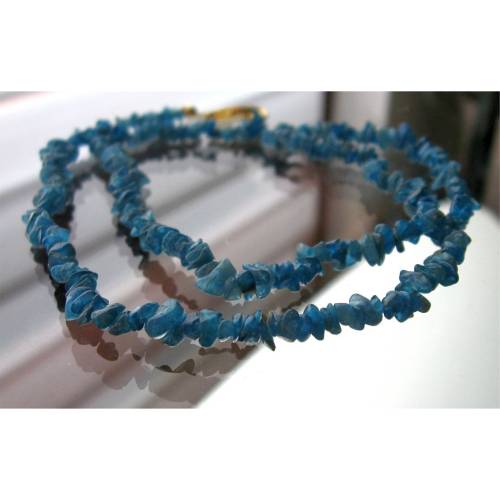 Edelstein Splitterketten Neon Apatit mit Verschluss