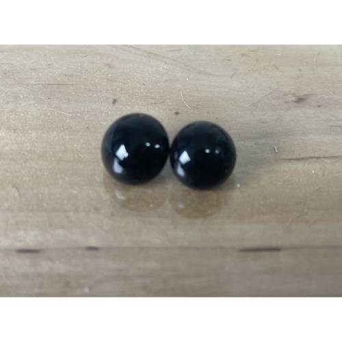 Glasaugen schwarz 3 mm an Drahtöse ( 10 Stück)