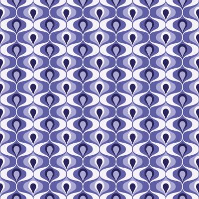 20 Untersetzer für Getränke, Glasuntersetzer VeryPeriOgee, mit Wellen-Ovalen in Purpur und Retrofarben, mit Banderole