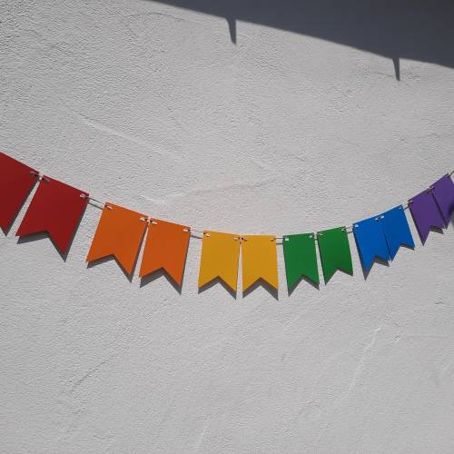Regenbogen Girlande Pride Wimpelkette CSD Rainbow lgbtq+