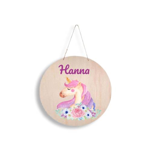 Türschild Einhorn Kinderzimmer Namensschild Name Kind