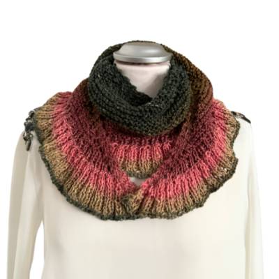 Unikat - Stricktuch - kleines halbrundes Tuch aus der Mondrian