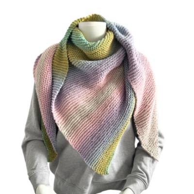 Unikat - Stricktuch - Dreieckstuch aus der Poema Cotton