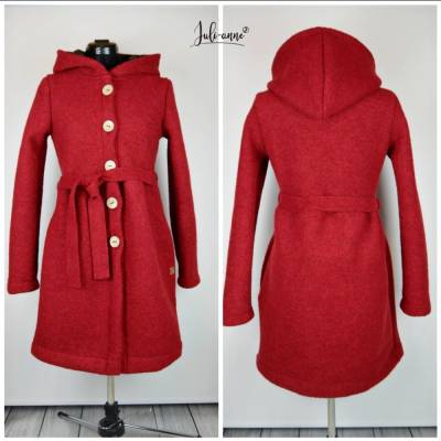 Dicker Damen BIO Walk Mantel / Jacke Jumi Dunkelrot Rot 