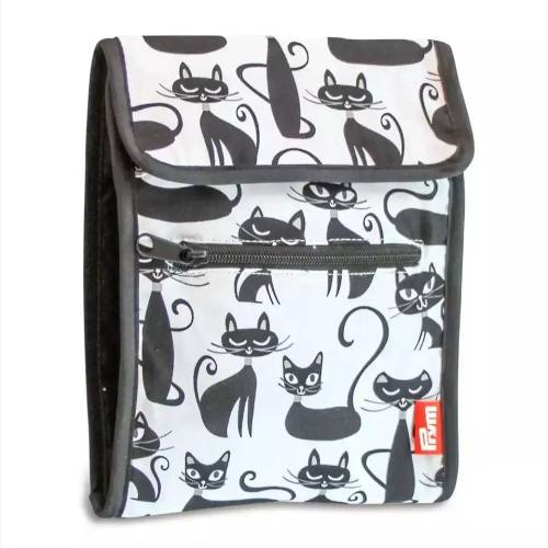 Rundstricknadelmappe Cats schwarz/weiß – Nadeltasche für Rundstricknadeln mit Katzenmotiv, Prym 612089