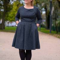 PDF Schnittmuster Damen Kleid Größe 32-62 mit Ärmeln oder ärmellos, mit Taschen und ausgefallenem Oberteil Bild 6