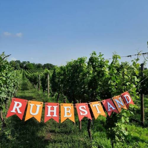 Handgefertigte Girlande zum Ruhestand Rente tolle Farben Abschied Kollege Kollegin