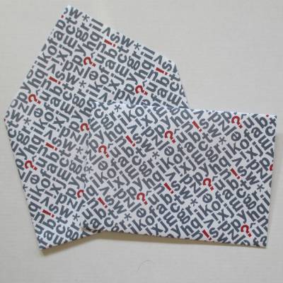 Briefumschlag, Geschenkumschlag, Schmuckkuvert Farbige Typo, mit Kleinbuchstaben, 4 Stück