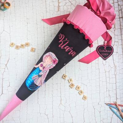 Schultüte aus Stoff Meerjungfrau Nixe