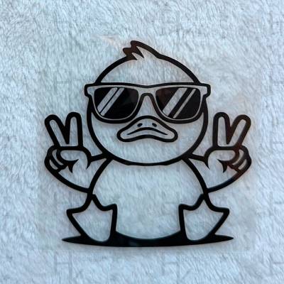 Bügelbild - Coole Ente - viele mögliche Farben