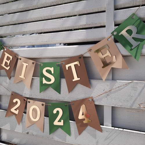 Girlande Meister 2025 zur bestandenen Prüfung Abschluss Ausbildung Meisterfeier Glückwunsch Gratulation