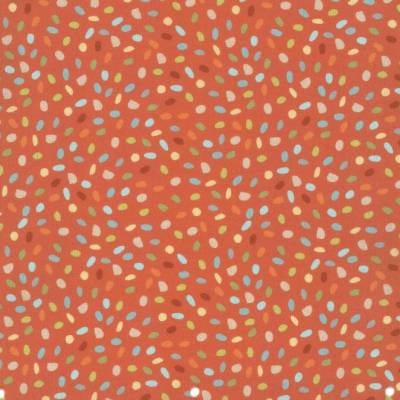 Westfalenstoffe Götborg orange bunte Tupfen Punkte 100% Baumwolle Webware Druckstoff 25cm x 150cm