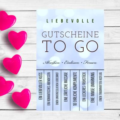 Gutschein Karte Partner Geschenk Jahrestag Hochzeitstag Weihnachten Geburtstag