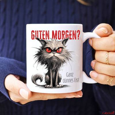 Tasse 'Guten Morgen?' - Bürotasse mit Spruch, Kaffeetasse, Humor, Arbeit, Geschenk