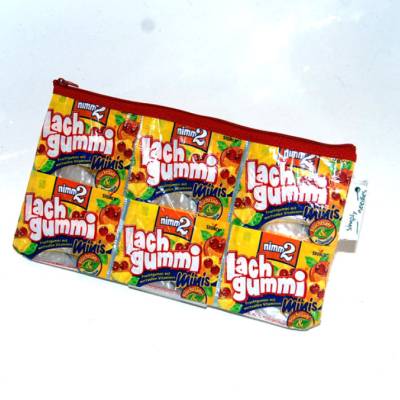 Upcycling Mäppchen Lachgummi Stiftmäppchen