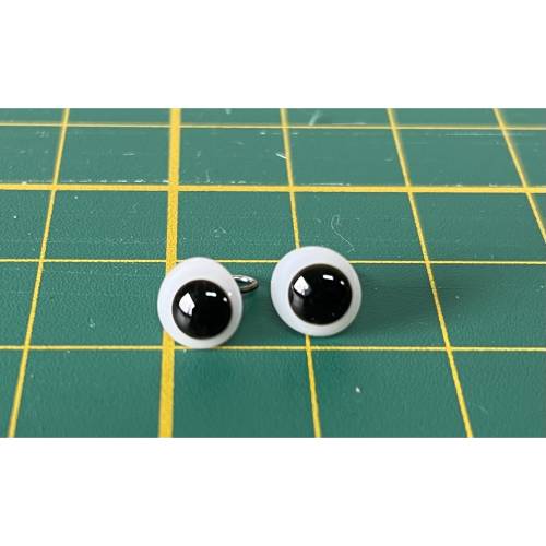 Glasaugen / Schielaugen 6 mm an Drahtöse ( 10 Stück)