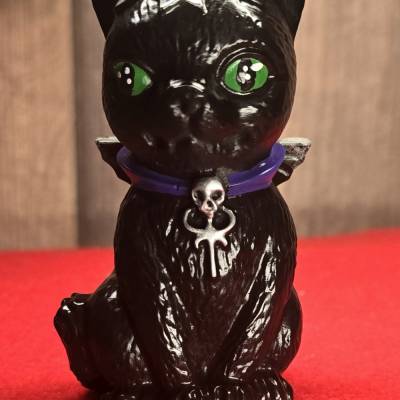 Katzenfigur - Vampirkatze - Gothic - Deko -