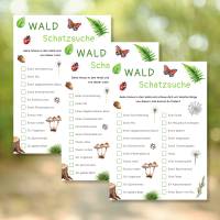 Wald Schatzsuche für Kinder zum Ausdrucken, Waldschatzsuche Druckvorlage Bild 3