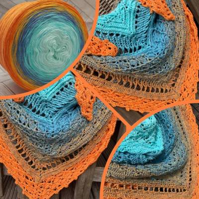 (GP 80€/KG) 3 fädig **Splash-die Poolparty ** Farbverlaufsgarn / Bobbel / Wolle  Kunterbunt