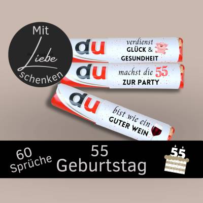 Duplo Banderole 55. Geburtstag | Geschenk Du Botschaften | Geschenkidee Last Minute | Digitaler Download