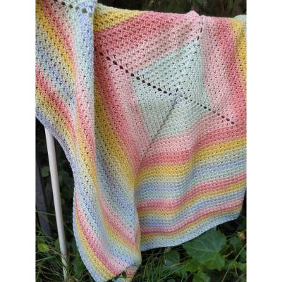 Häkelanleitung Decke Hallo bunte Welt
