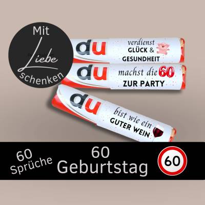 Duplo Banderole 60. Geburtstag | Geschenk Du Botschaften | Geschenkidee Last Minute | Digitaler Download