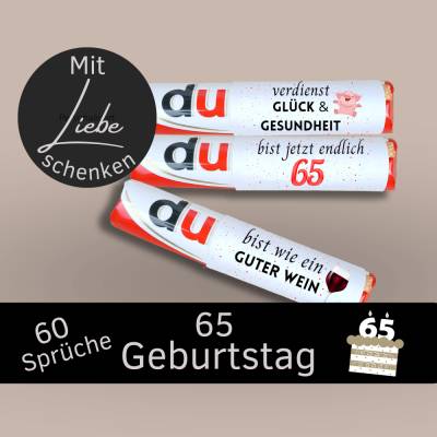 Duplo Banderole 65. Geburtstag | Geschenk Du Botschaften | Geschenkidee Last Minute | Digitaler Download