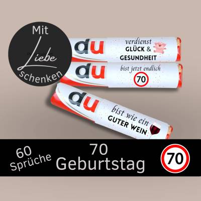 Duplo Banderole 70. Geburtstag | Geschenk Du Botschaften | Geschenkidee Last Minute | Digitaler Download