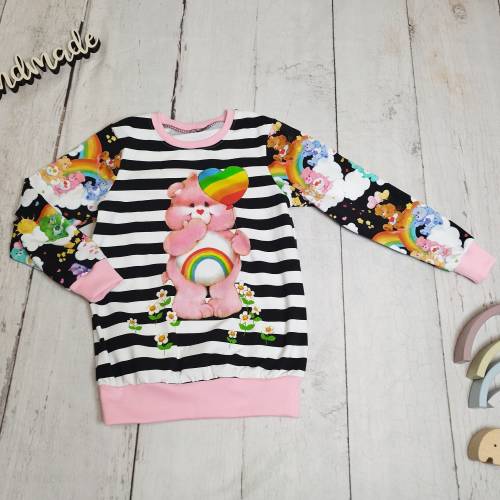 Gr. 116, Pullover, Glücksbärchi Herz, rosa