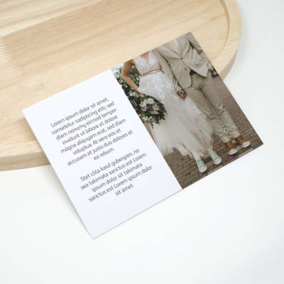 50 x A6 Dankeskarte für Hochzeit | Personalisierbar mit eigenem Foto und Text