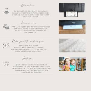 Routinekarten Kinder digital, für Wochenplan Tagesplan Kinder Montessori A4 + A3  , PDF sofort Download zum Ausdrucken Bild 8