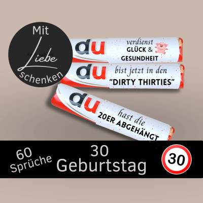 Duplo Banderolen 30. Geburtstag | Geschenk Du Botschaften | Geschenkidee Last Minute | Digitaler Download