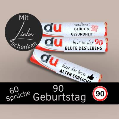Duplo Banderole 90. Geburtstag | Geschenk Du Botschaften | Geschenkidee Last Minute | Digitaler Download