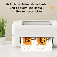2 Teile Halloween Kürbis Puzzle für Kinder zum Ausdrucken, Hälfte zuordnen Spiel Bild 7