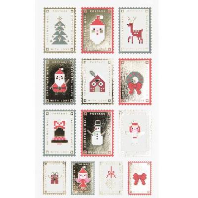 Sticker Weihnachten, Aufkleber Briefmarken, Stickerbogen Weihnachten, Weihnachtspost, Sticker Weihnachtspost, Weihnachts